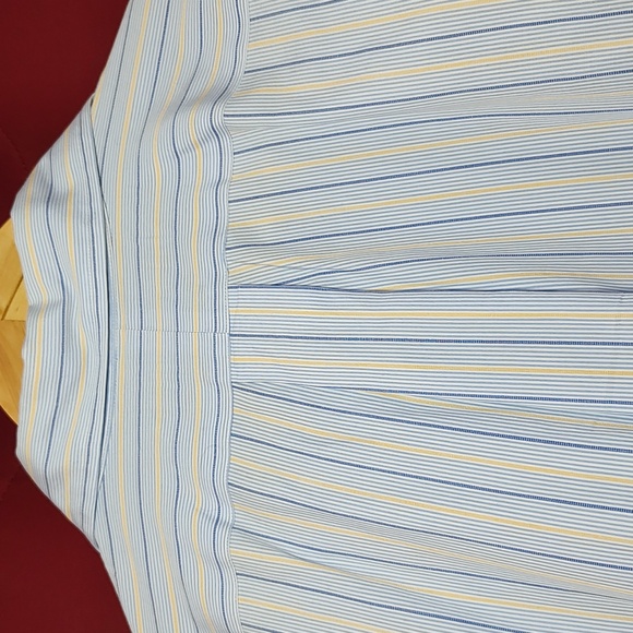 Ralph Lauren Classic Fit Blue, Yellow, & White Striped Sz 16; 34/35 - Picture 8 of 8